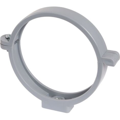 Collier à charnière PVC gris simple - Tube diamètre 125 mm - Girpi