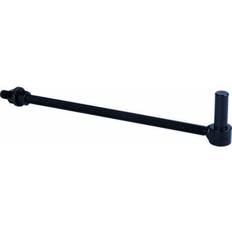 Afbat – Gond de poteau traversant noir 16mm – Fixation solide pour portails en bois – Inclus : 2 rondelles et 2 écrous – Usage extérieur