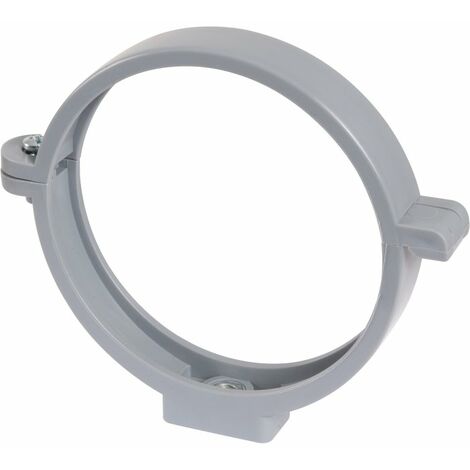 Collier à charnière PVC gris simple - Tube diamètre 100 mm - Girpi