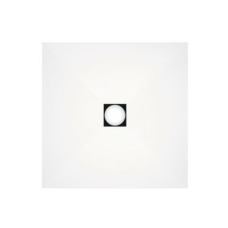 Wedi – Receveur de douche carré 90 x 90 cm – Résine blanche antidérapante – Écoulement centré – Adapté PMR – Garantie 10 ans (1/6)
