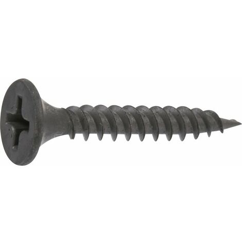 Vis plaque de plâtre - Rifix - Tête trompette - PH - Acier phosphaté noir - 3,5 x 35/30 mm - Boîte de 1000