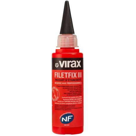 Virax – Résine d'étanchéité pour raccord fileté – 60 ml – Agrément eau potable WRAS – Polymérisation rapide – 262600