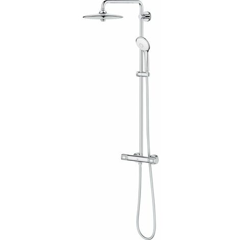 Grohe – Colonne de douche thermostatique Euphoria 260 – Mitigeur avec 3 jets – Bras orientable 450mm – Flexible 1,75m – Finition chromée durable
