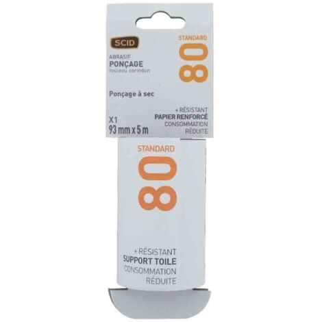 Rouleau abrasif - SCID - 5 m x 93 mm - Grain 80 (1/3)