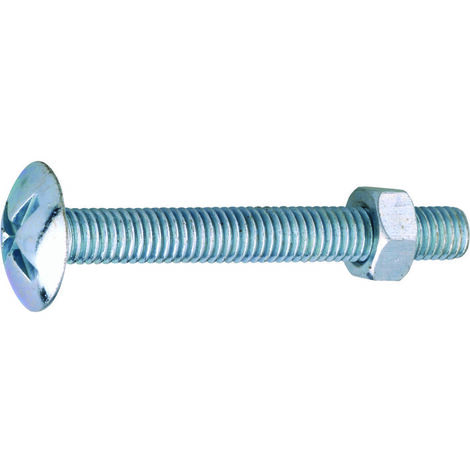 Boulon poêlier - Viswood - Tête large ronde - Acier zingué - 5 x 40 mm - Boîte de 200