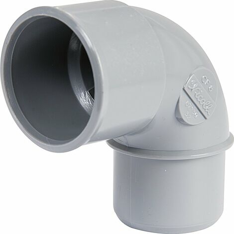 Nicoll – Raccord d'évacuation PVC coudé 87°30 – Diamètre 100 mm – Système de raccordement à coller – Usage en plomberie