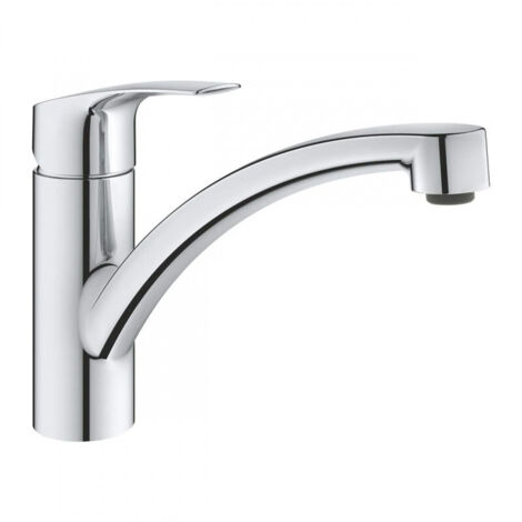 Grohe – Mitigeur évier Eurosmart monocommande chromé – Bec mobile – Raccordement F 3/8' – Fixation sur évier – Gamme 2021