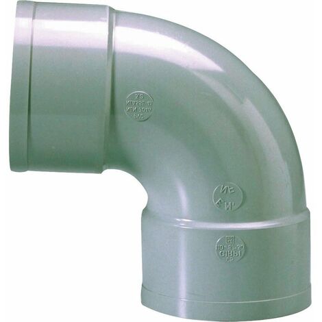 Raccord PVC gris coudé 87 degrés30 - Diamètre 125 mm - Double emboîture - Girpi (1/6)