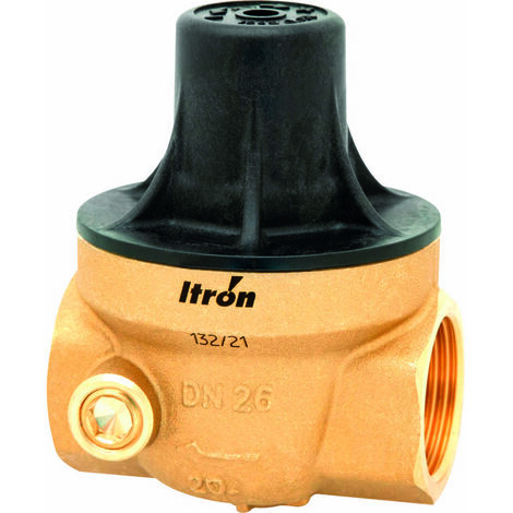 Itron – Réducteur de pression 1' femelle – Pression amont 25 bar, aval 3 bar – Compatible installations eau froide et chaude – Normes ACS, NF - ISO26FCCMG