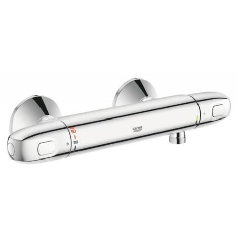 Grohe – Mitigeur thermostatique de baignoire – Finition métal – Entraxe 150 mm – Laiton – Technologie de régulation C3