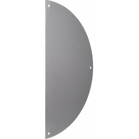 Duval – Plaque 1/2 lune en aluminium argenté – Longueur 300 mm – Largeur 150 mm – Percée fraisée pour finition élégante