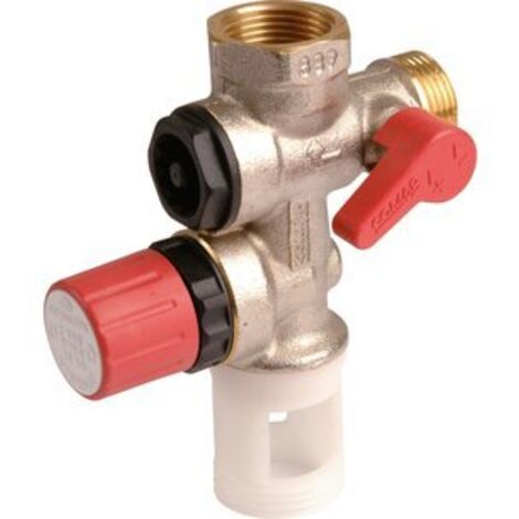 Comap – Groupe de sécurité droit 889 – Laiton DZR – 1/2' – Protection chauffe-eau – Norme NF pour installations de chauffage
