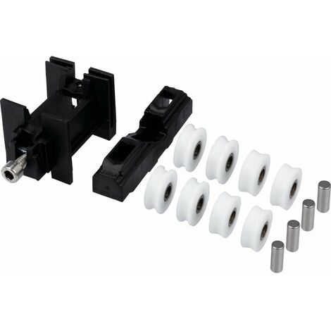 La Croisee Ds – Chariot double réglable pour coulissant alu – Charge max 180 kg – Longueur rail ajustable 23-40mm – 4535