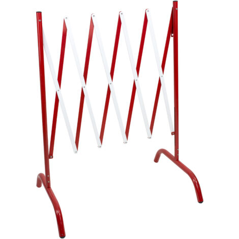 Novap – Barrière de chantier extensible droite – Rouge et blanc – Sécurise les chantiers – Visibilité accrue – 8000257