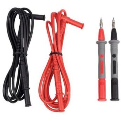Chauvin Arnoux – Cordons de mesure standards – Ensemble de cordons de test isolés 1.5m – Compatible multimètres – Identification rouge et noir