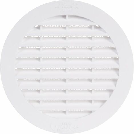 Nicoll – Grille aération VMC 125 mm – Ronde pour tuyau en fibrociment – Débit max 200 m³/h – SKU BC135