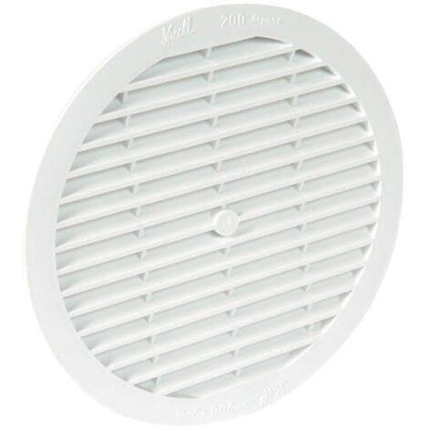 Nicoll – Grille ronde moustiquaire 224mm – Passage d'air 200 cm² – Pour espaces intérieurs – Plastique blanc résistant