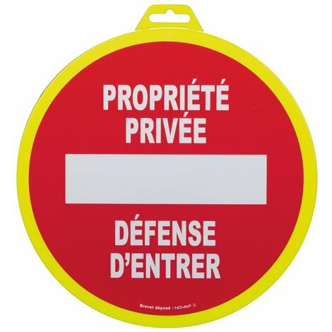 Panneau de signalisation propriété privée Novap - Diamètre 30 cm (1/4)