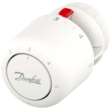 Danfoss – Tête thermostatique Aero RA – Technologie gaz – Plage de température 7 à 28 °C – Temps de réponse 10 à 12 min – Précision 0,2 K