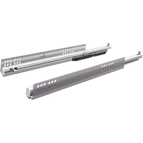 Hettich – Coulisse pour tiroir Quadro V6 Silent System – Largeur d'encastrement 9,5 mm – Longueur 350 mm – Capacité 30 kg – Montage sous tiroir