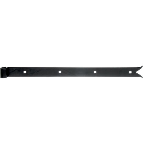 Penture de porte queue de carpe noire 500mm Ø14mm – Acier brut plastifié – Pour bois dur – 306168 – Alberts