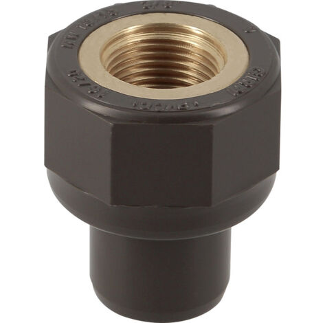 Manchon taraudés - GIRPI - HTA - F1' - Mdiamètre32mm - PVC-C (1/4)