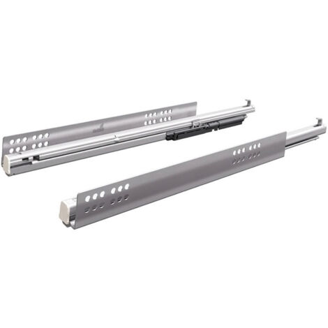 Hettich – Coulisse pour tiroir Quadro V6 – Système Silent System – Longueur 520 mm – Charge 30 kg – Acier zingué – Montage sous tiroir