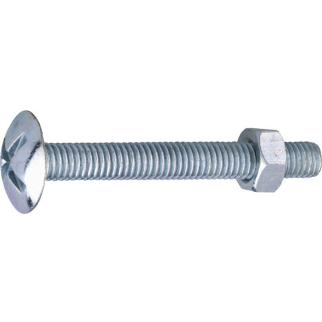 Boulon poêlier - Viswood - Tête large ronde - Acier zingué - 4 x 40 mm - Boîte de 200