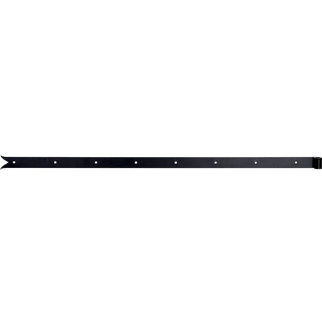 Penture de porte queue de carpe noire 1200mm Ø16 en acier zingué – Pour menuiserie intérieure – 308728