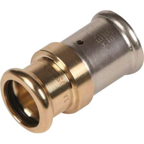 Henco – Manchon à sertir droit 16x12 mm – Raccord multicouche en laiton – Pression 16 bar – Étanchéité EPDM pour plomberie et chauffage