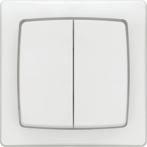 Transformeur double 5 en 1 : Iinterrupteur, va-et-vient ou poussoir - Lumineux - Blanc - Complet - ASL- 086020L - Legrand