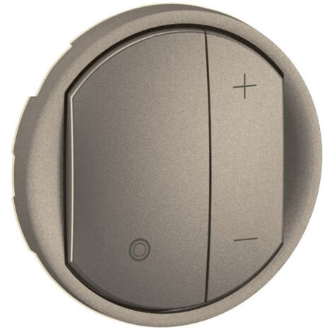 Legrand – Variateur de lumière complet 1-10V CT0061 – Poussoir avec neutre – Finition Titanium – IP20 – Dimensions 53x53x10mm