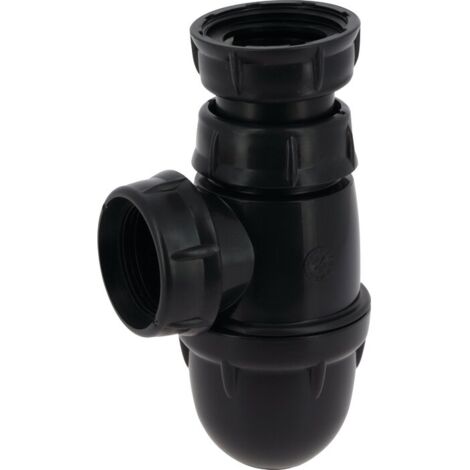Nicoll – Siphon de lavabo en polypropylène recyclé – Réglable de 130 à 170 mm – Entrée et sortie 40 mm – Débit 48 l/min