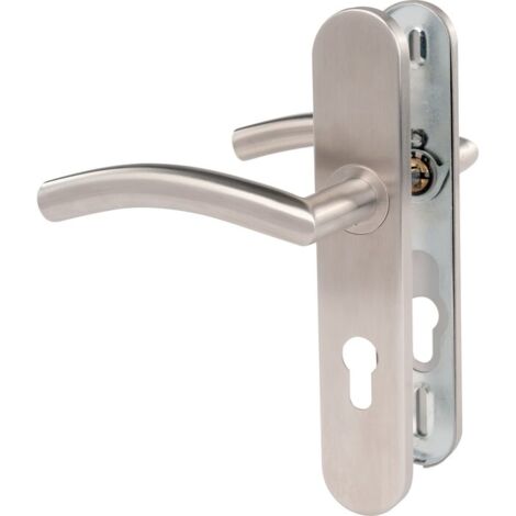 Ensemble de porte sur plaque - Clé I - Inox brossé - EXEM