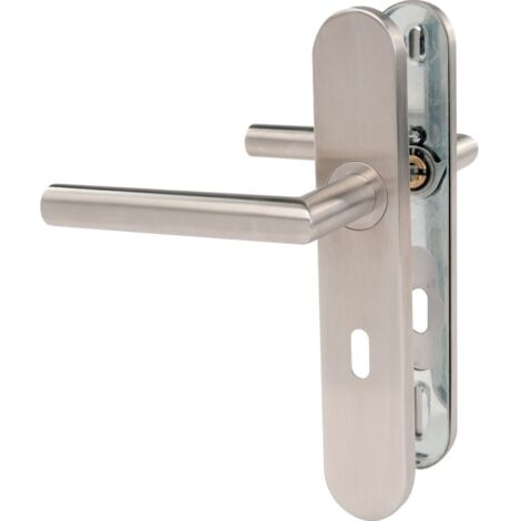 Ensemble de porte sur plaque - Clé L - Inox brossé - EXEM