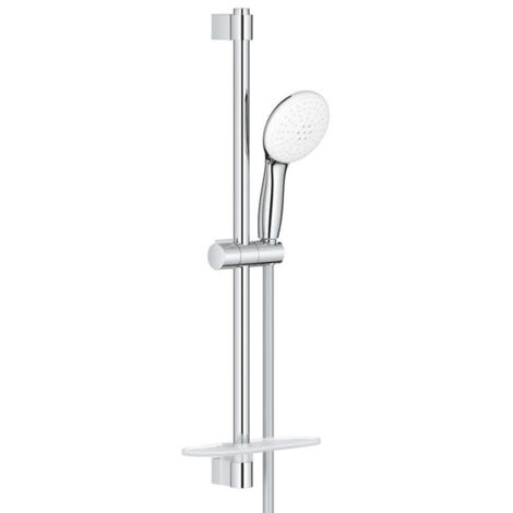 Grohe – Barre de douche Tempesta 110 – 2 jets – avec tablette – finition chromée – débit 7.4 l/min – ShockProof – 26638003