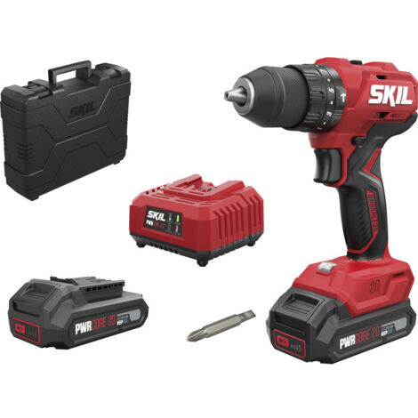 Perceuse à percussion sans fil 20V – Moteur sans charbon – Technologie Lithium-Ion – 3 fonctions : vissage, perçage, percussion – Skil (1/2)