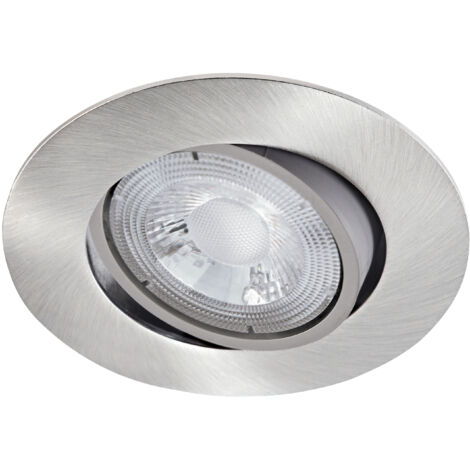 Aric – Spot encastrable LED 5,5 W – 520 lm – 4000 K – Orientable – Nickel – Classe énergétique A+