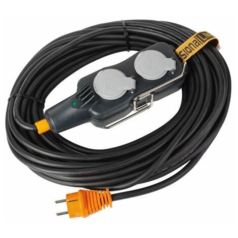 Brennenstuhl Rallonge 2m de câble avec fiche plate (utilisation en