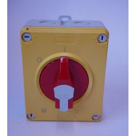 Rotative sectional interruptioner 4p 32a with red lockable handle gw70436p