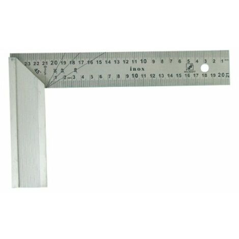 Équerre de menuisier 300 x 165 mm avec lame inox gravée - Wilmart