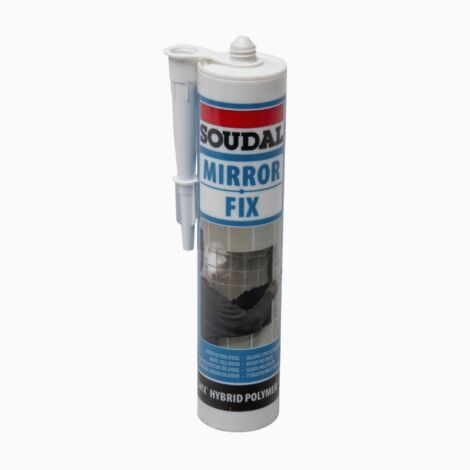Soudal – Colle miroir Mirror Fix – Polymère hybride SMX 290 ml – Adhérence élevée sur supports humides – Séchage rapide et durable