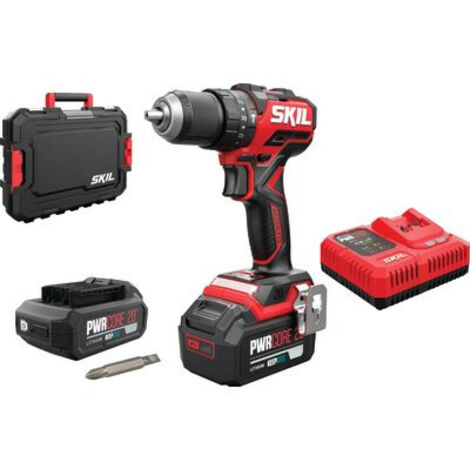 Perceuse-visseuse sans fil 20V avec 2 batteries 4.0Ah – Moteur Brushless – Couple 60Nm pour perçage bois et métal – Mallette de transport – Skil (1/5)