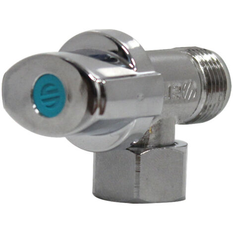 Robinet équerre NF Mâle 3/8" (12/17) Femelle écrou libre 3/8" (12/17) chromé - Arco (1/5)