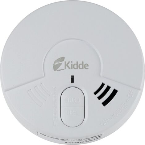 Kidde – Détecteur de fumée photoélectrique à piles 9V – Alarme 85 dB – Mode silencieux – Installation rapide dans divers espaces