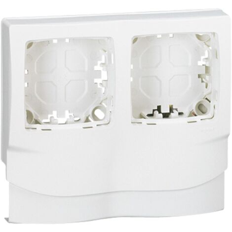 Cadre Appareillage saillie 2 postes pose long moulure DLPlus ép. 12,5mm blanc LEGRANDC 031414L