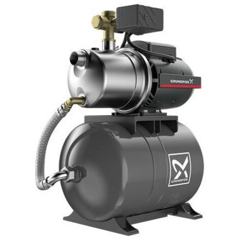 Grundfos – Groupe de surpression auto-amorçant 1490 W – Débit 5 m³/h – Pression 4,6 bar – Réservoir 20 L en acier inoxydable