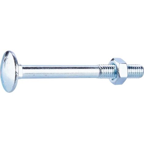 Boulon Japy - Fixpro - Tête ronde collet carré - TRCC - Acier zingué - 6 x 60/18 mm - Boîte de 50
