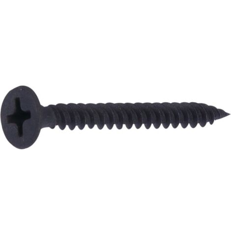 Vis plaque de plâtre - Fixpro - Tête trompette - PH - Acier phosphaté noir - 3,9 x 35 mm - Sachet de 20