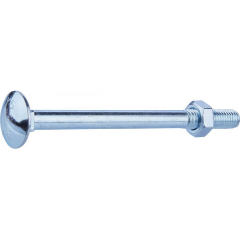 Boulon Japy - Fixpro - Tête ronde collet carré - TRCC - Acier zingué - 8 x 100/22 mm - Boîte de 25